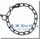 Halskette mit Karabiner Edelstahl schwarz 4 mm 68 cm